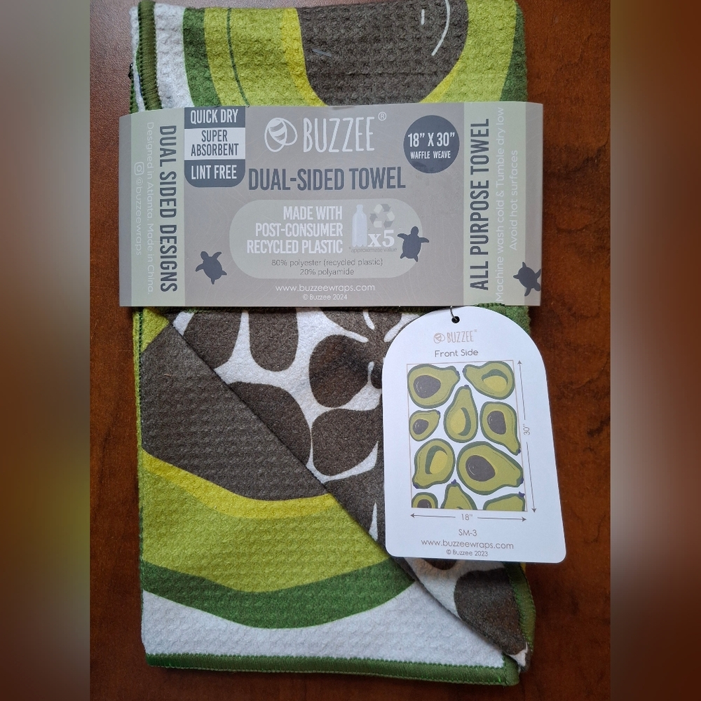 Buzzee Dual Sided Kitchen Towels Assorted